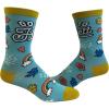 Crazy Dog T-Shirts Womens Sarcastic Socks Cute Socks with Funny Graphic Designs Novelty Socks for Women(Go to Hell)