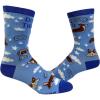 Funny Dog Tired Socks for Women – Sleepy Puppy and Cloud Print – Soft Cotton Blend Crew Socks – Cute Novelty Footwear for Pet Lovers and Bedtime Comfort