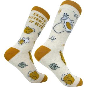 Crazy Dog T-Shirts Mens Halloween Socks Funny Spooky October Fall Footwear(Multi – Beer)