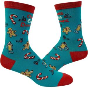 Crazy Dog T-Shirts Women’s Christmas Calories Don’t Count Socks Funny Cookies Food Novelty Graphic Footwear