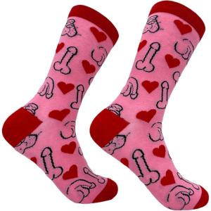 Crazy Dog T-Shirts Womens Sarcastic Socks Cute Socks with Funny Graphic Designs Novelty Socks for Women(Hearts and P)