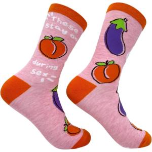 Crazy Dog T-Shirts Womens Sarcastic Socks Cute Socks with Funny Graphic Designs Novelty Socks for Women(These Stay on)