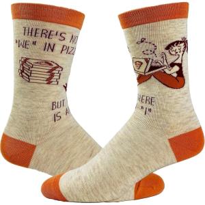 Crazy Dog T-Shirts Women’s There’s No We In Pizza But There Is An I Socks Funny Foodie Sarcastic Footwear