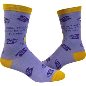 Crazy Dog T-Shirts Women’s Yeah, That’s Gonna Be A No for Me Socks Funny Lazy Introvert Graphic Novelty Footwear