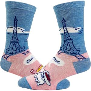 Women’s Oui Oui French Bulldog Socks Funny Sarcastic Pet Puppy Lover Novelty Dog Footwear