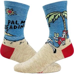 Women’s Palm Reading Socks Funny Sarcastic Vacation Book Lover Saying Quote Footwear