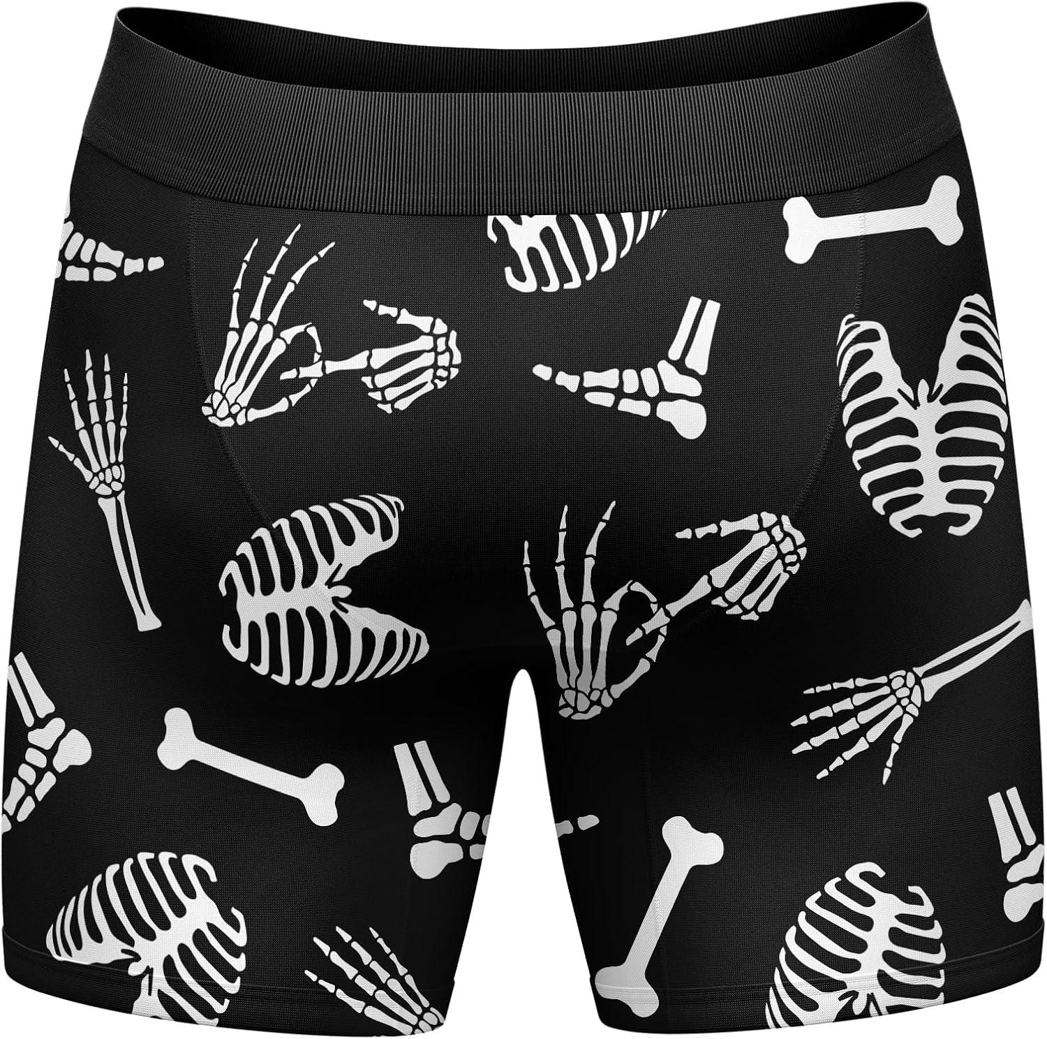 imageCrazy Dog TShirts Mens Funny Boxers Bone Zone Sarcastic Skeleton Graphic Underwear for Men