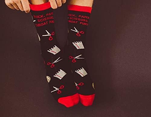 imageCrazy Dog TShirts Mens Rock Paper Scissors Throat Punch Socks Funny Sarcastic Hilarious Novelty