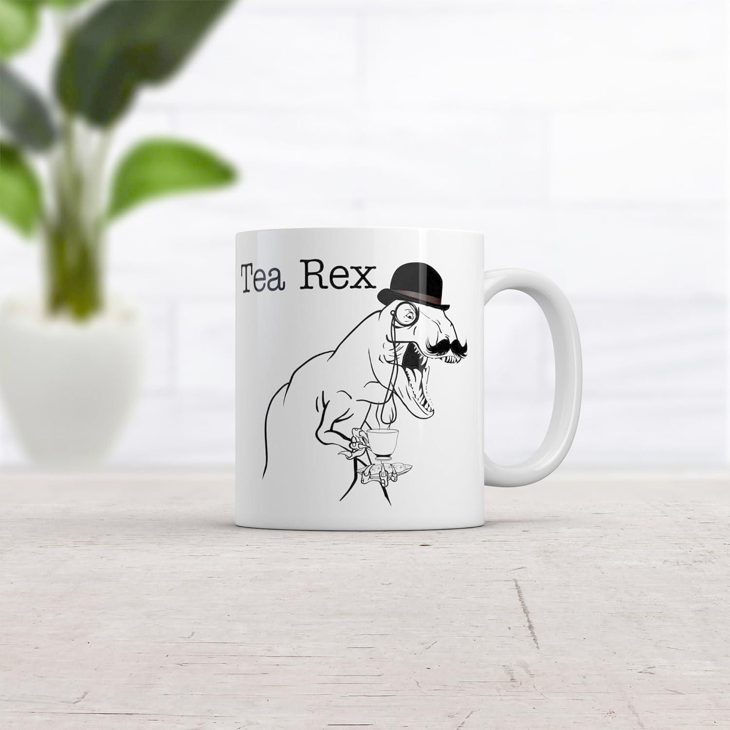 imageCrazy Dog TShirts Tea Rex Funny Dinosaur Nerdy Vintage Ceramic Coffee Drinking Mug 11oz