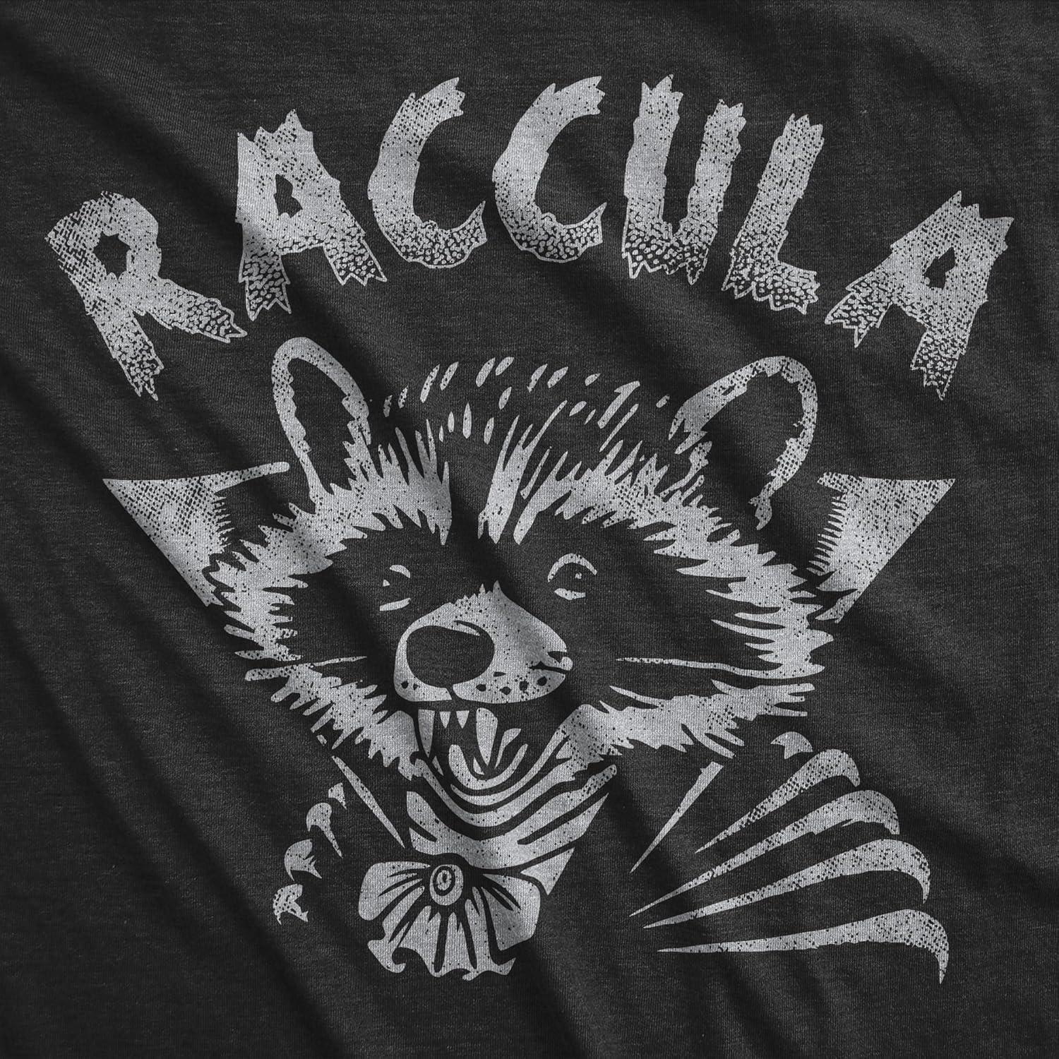 imageMens Funny T Shirts Raccula Sarcastic Halloween Vampire Graphic Raccoon Novelty Tee for Men