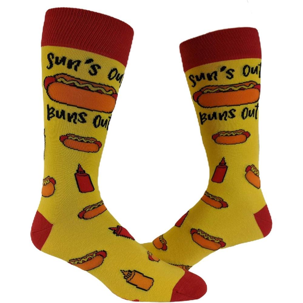 imageCrazy Dog TShirts Mens Suns Out Buns Out Socks Funny Backyard Cookout Barbque Summer Graphic Novelty Fotowear