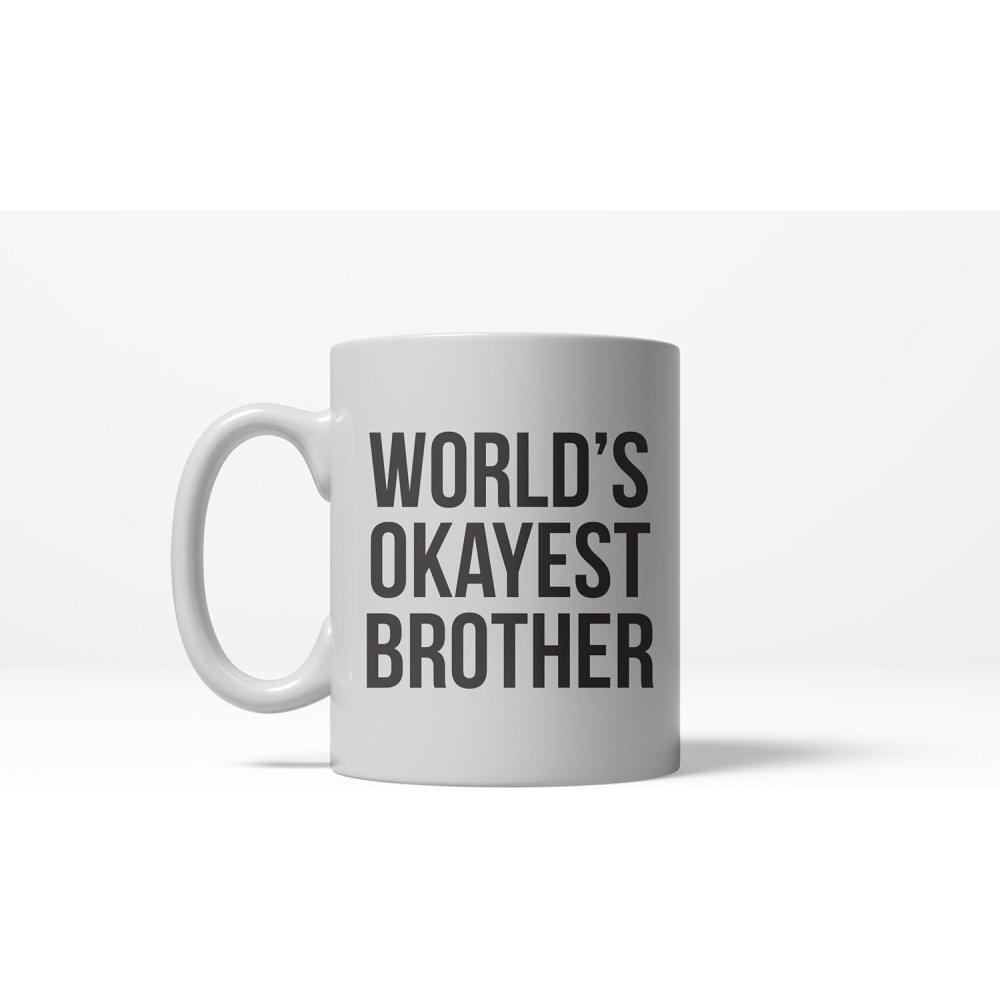 imageCrazy Dog TShirts Worlds Okayest Brother Funny Family Member Ceramic Coffee Drinking Mug 11oz Cup