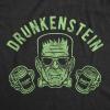 Mens Drunkenstein T Shirt Funny Frankenstein Beer Halloween Party Graphic Tee(Heather Black)