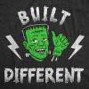 Mens Funny T Shirts Built Different Sarcastic Frankenstein Graphic Novelty Halloween Tee for Men