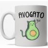 Crazy Dog T-Shirts Avogato Mug Funny Avocado Cat Kitty Coffee Cup – 11oz