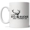 Crazy Dog T-Shirts I Like Big Bucks Mug Funny Deer Hunting Fathers Day Coffee Cup – 11oz