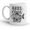Crazy Dog T-Shirts Reel Cool Dad Fishing Mug – Funny Fathers Day Coffee Cup for Fishermen – White Ceramic Angler Gift for Dad and Grandpa