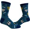 Men’s Dog Dad Socks Funny Fathers Day Pet Puppy Lover Graphic Footwear Blue One Size