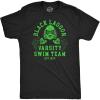 Mens Funny T Shirts Black Lagoon Varsity Swim Team Sarcastic Halloween Graphic Tee for Men
