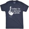 Mens Today I’m a Serious Goose Funny T Shirt Mens Office Shirt Animal Tee for Guys