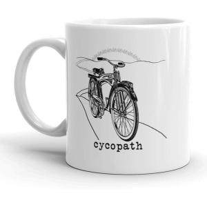 Crazy Dog T-Shirts Cycopath Mug Funny Cyclist Bike Coffee Cup – 11oz