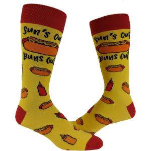 Crazy Dog T-Shirts Men’s Suns Out Buns Out Socks Funny Backyard Cookout Bar-b-que Summer Graphic Novelty Fotowear
