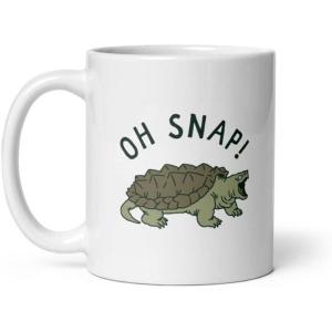 Crazy Dog T-Shirts Oh Snap Mug Funny Snapping Turtle Joke Novelty Cup-11oz
