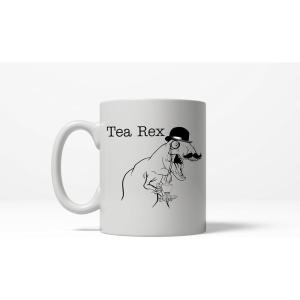 Crazy Dog T-Shirts Tea Rex Funny Dinosaur Nerdy Vintage Ceramic Coffee Drinking Mug – 11oz