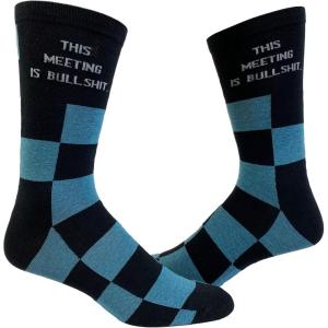 Crazy Dog T-Shirts This Meeting Is Bullshit Socks Funny Office Work Graphic Novelty Footwear