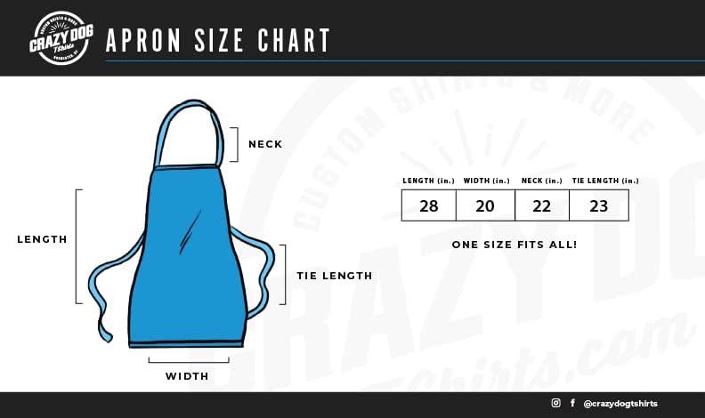 imageCrazy Dog TShirts BBQ Apron Chillin and Grillin Graphic Design Featuring Front Pocket Heavy Duty Machine Washable