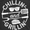 Crazy Dog T-Shirts BBQ Apron – Chillin and Grillin Graphic Design Featuring Front Pocket – Heavy Duty Machine Washable