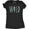 Womens Wild T Shirt Cute Vacation Adventure Camping Hiking Vintage Graphic Tee(Heather Black)
