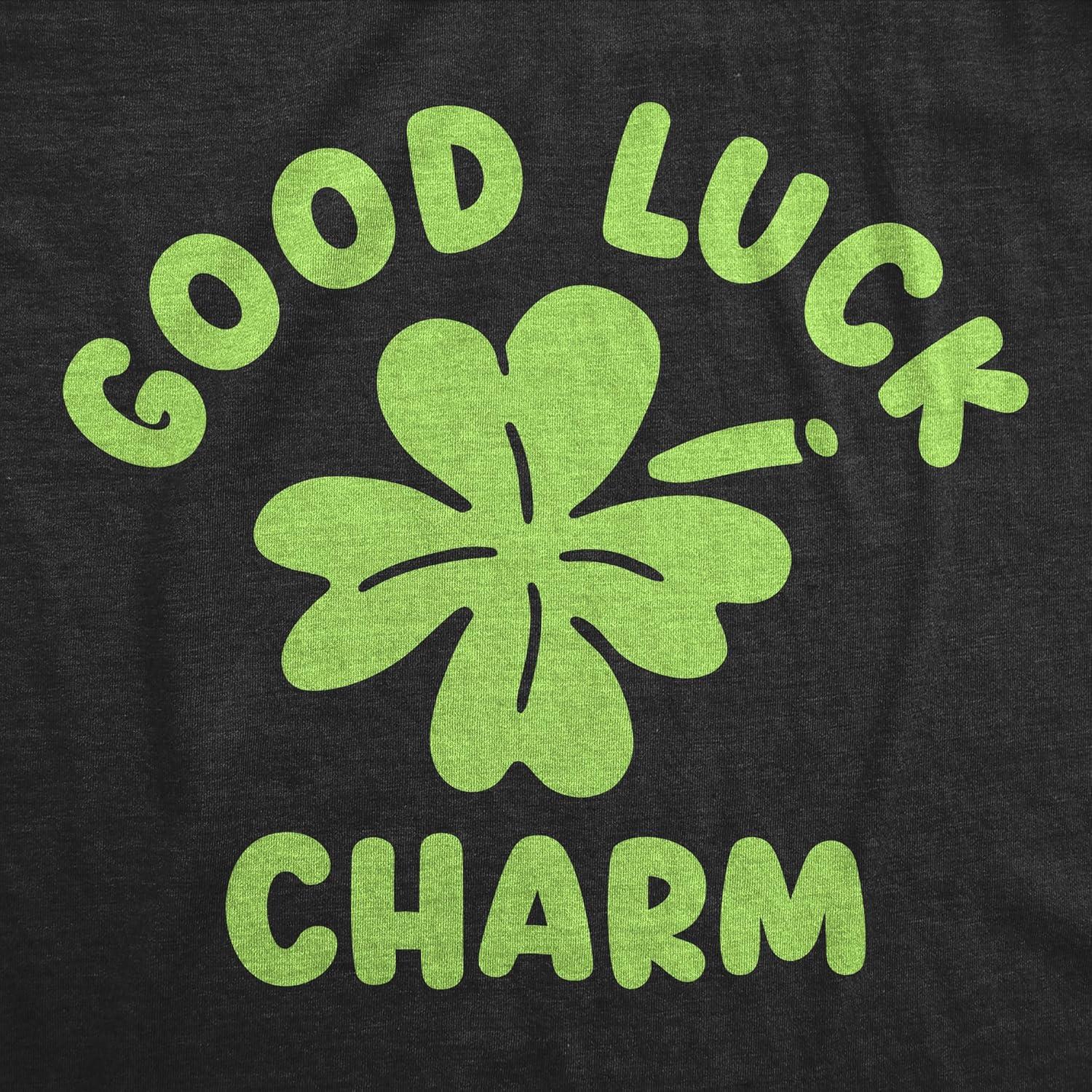 imageGood Luck Charm Dog Shirt Funny Sarcastic St Patricks Day Tee for Dogs Saint Patricks Day Shirt for Dogs Cool Dog Puppy Tshirt Black SL