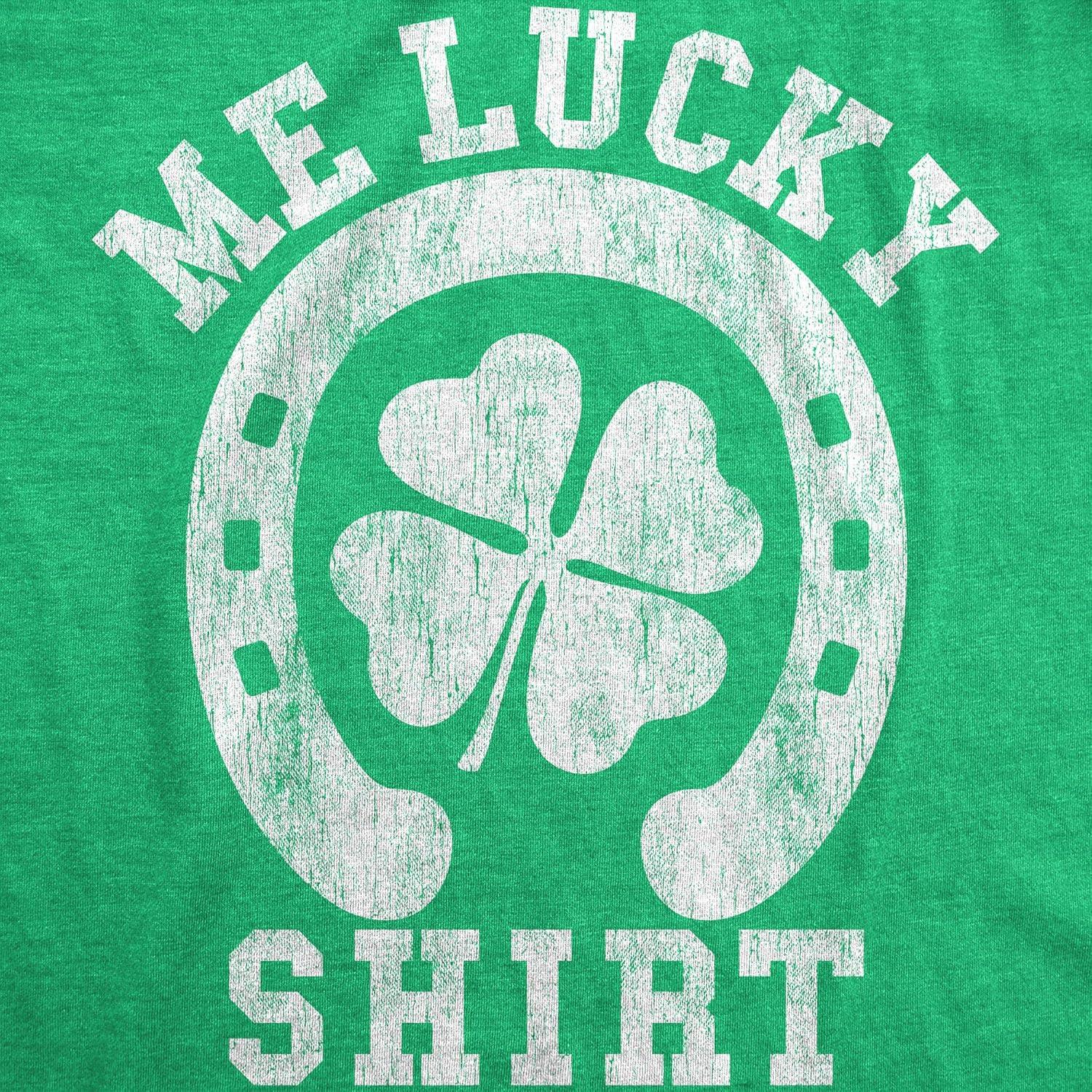 imageWomens Me Lucky Shirt T Shirt Funny Leprechaun Saint Patricks Day St Patty TeeHeather Green