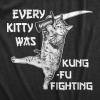 Mens Every Kitty was Kung Fu Fighting Funny Kitten Cat Sword Music T Shirt(Heather Black)