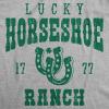 Womens Funny T Shirts Lucky Horseshoe Ranch Sarcastic St Patricks Day Tee for Ladies