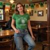 Womens Funny T Shirts Never Skip Keg Day St Patricks Day Drinking Tee for Ladies(Heather Green – Keg)