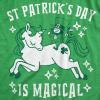 Womens Tanktop Saint Patricks Day is Magical Shirt St Funny Leprechaun Unicorn(Heather Green)