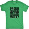 Crazy Dog T-Shirts Mens Proud Husband of a Freaking Awesome Wife Funny Valentines Day T Shirt (Heather Green) – XL