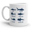 Crazy Dog T-Shirts Nope Sharks Mug Funny Sarcastic Shark Types Graphic Novelty Coffee Cup-11oz