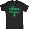 Mens Funny T Shirts Magically Delicious Arrow St Patricks Day Sarcastic Tee(Heather Black – Magically Delicious Arrow)