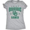 Womens Funny T Shirts Lucky Horseshoe Ranch Sarcastic St Patricks Day Tee for Ladies