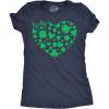 Womens Funny T Shirts Lucky Shamrock Heart Cute St Patricks Day Tee for Ladies