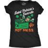 Womens Funny T Shirts Saint Patricks Favorite Hot Mess Sarcastic St Paddys Day Tee for Ladies
