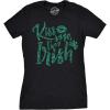 Womens Kiss Me Im Irish Green T Shirt Funny St Cute Saint Patricks Day Shirt(Black)