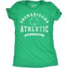 Womens Tee Shenanigans Athletic Department Funny St Patricks Day Graphic T Shirt(Heather Green – Shenanigans Athletic Dept)