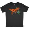 Youth Funny T Shirts T Rex Chasing Leprechaun Sarcastic St Patricks Dino Tee for Kids
