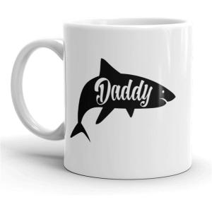 Crazy Dog T-Shirts Daddy Shark Mug Funny Fathers Day Coffee Cup – 11oz
