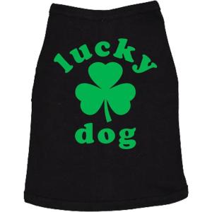 Lucky Dog Dog Shirt Funny Sarcastic St Patricks Day Tee for Dogs Saint Patrick’s Day Shirt for Dogs Cool Dog Puppy Tshirt Black – L(L)