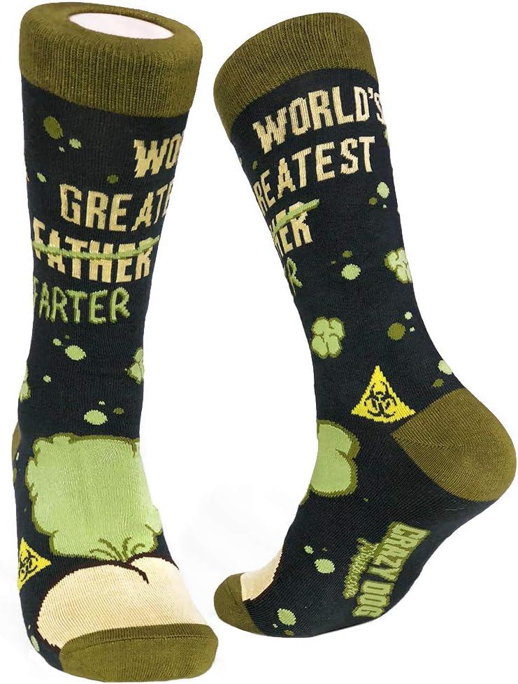 imageCrazy Dog TShirts Worlds Greatest Farter Socks Funny Fathers Day Joke for Dad Sarcastic Novelty Black Mens 712